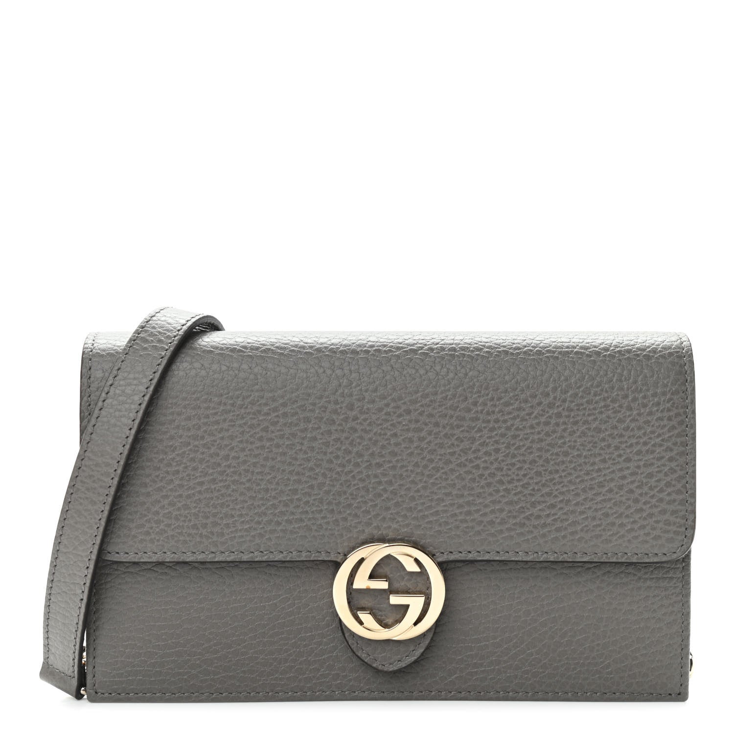 Gucci Dollar Calfskin Interlocking G Chain Wallet Loess 1 of 11