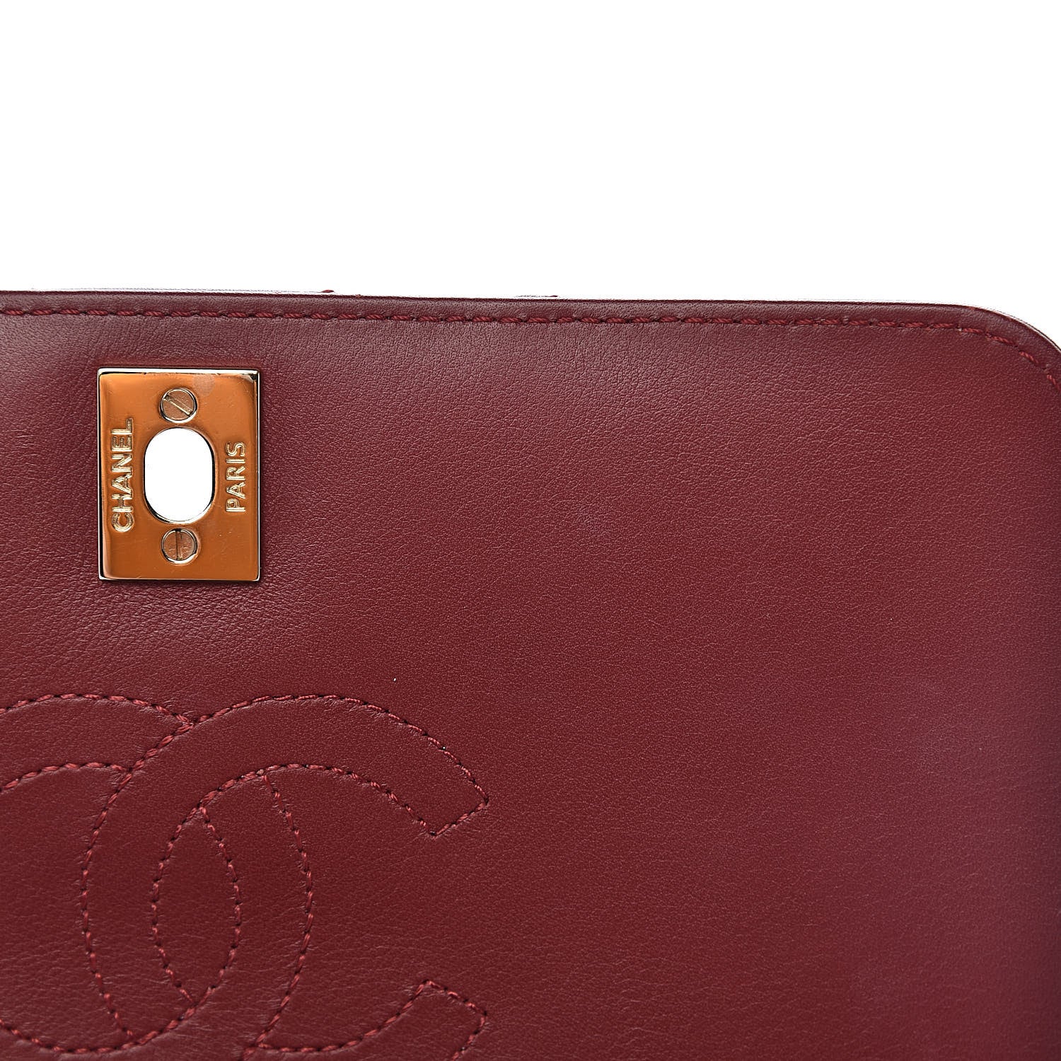 Chanel Calfskin Chevron Quilted Mini Statement Flap Burgundy 8 of 11