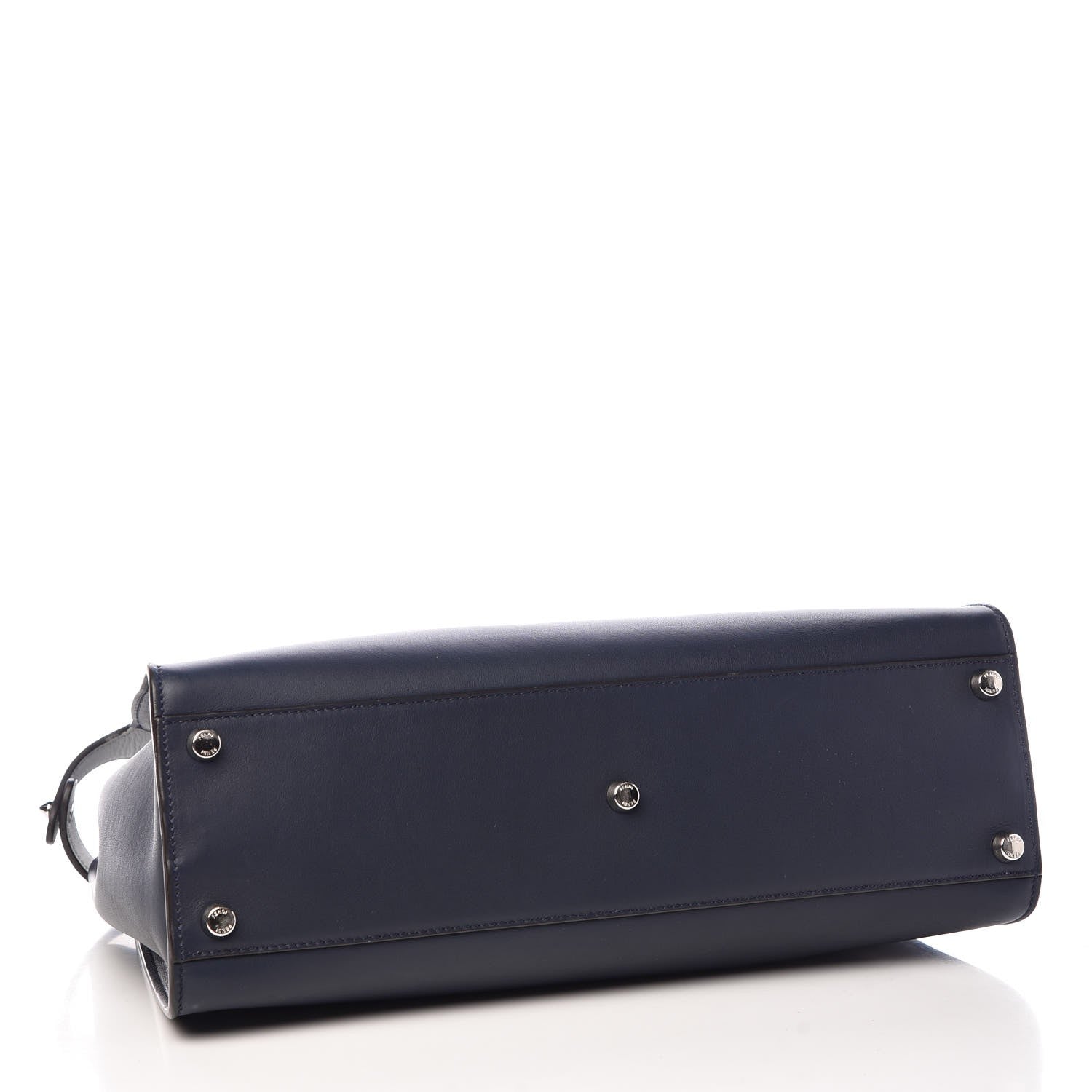 Fendi Vitello Tahiti Burro Large Peekaboo Iconic Essentially Satchel Blue Notte Grigio Perla 5 of 9