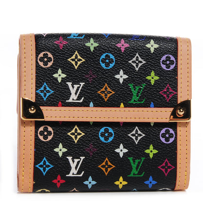 Louis Vuitton Monogram Multicolor Elise Wallet Black 1 of 8