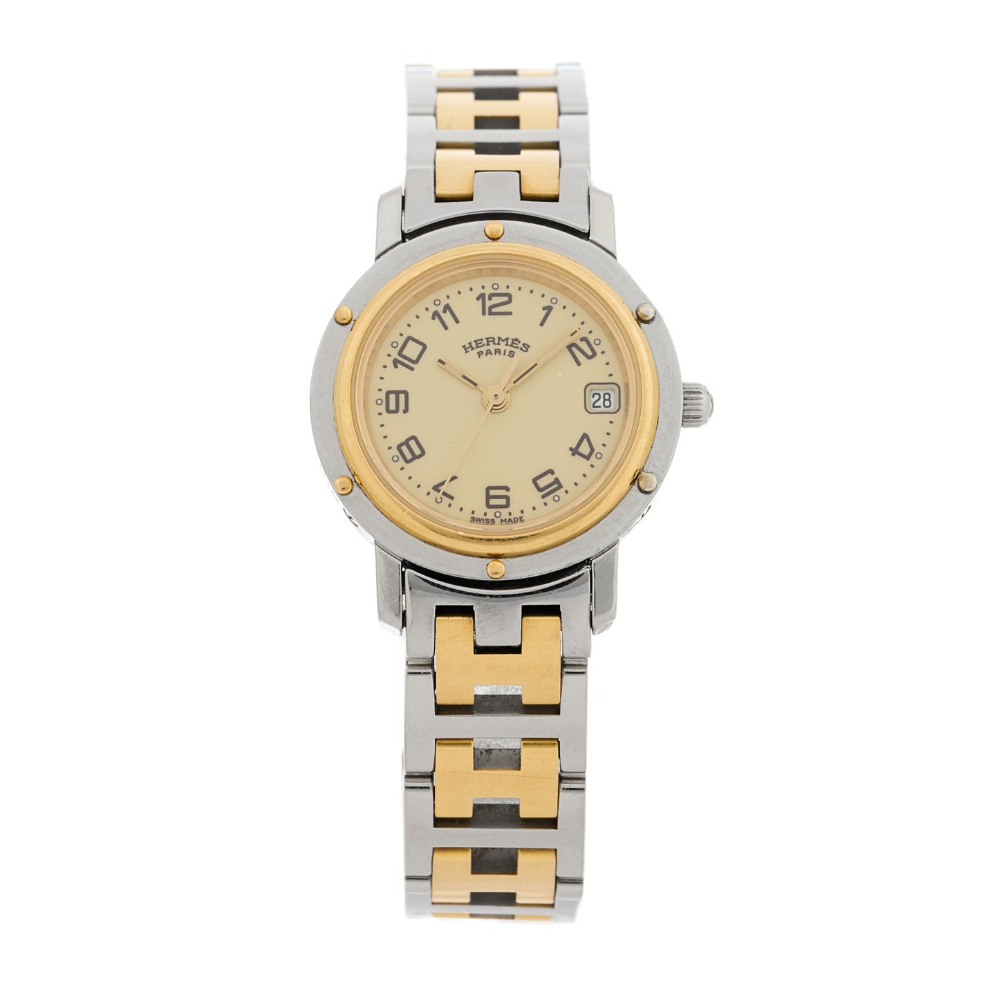 Stainless Steel 24mm Clipper Quartz Watch Gold