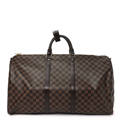 Louis Vuitton Damier Ebene Keepall Bandouliere 55 1 of 7