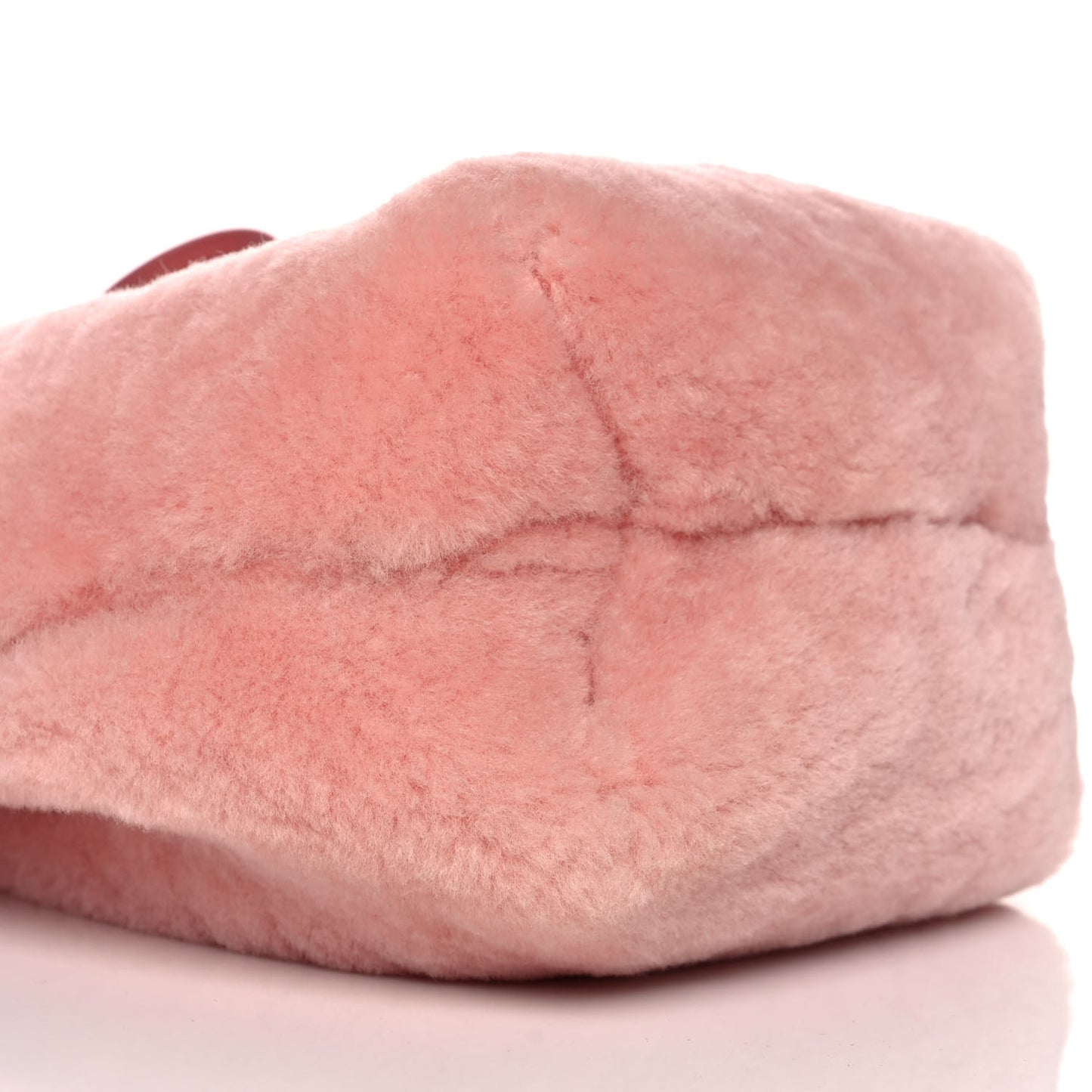 Shearling Mini Bucket Bag Blush