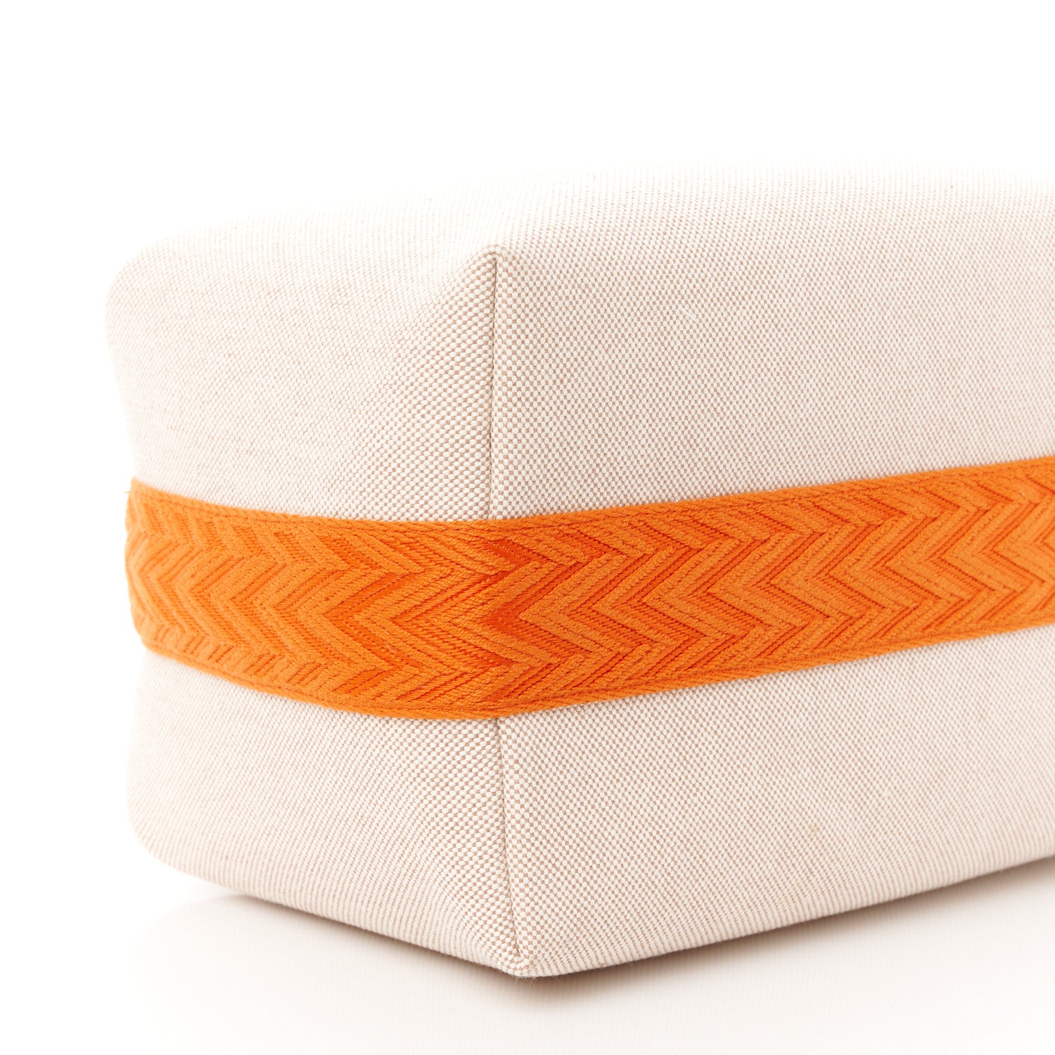 Hermes Canvas Large Bride-A-Brac Pouch Natural Orange 8 of 9
