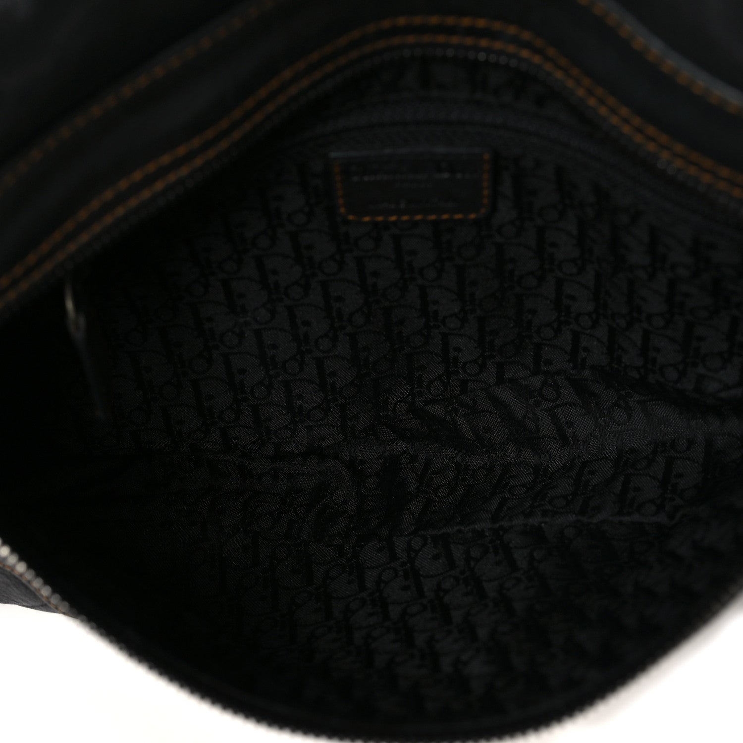 Christian Dior Calfskin Medium Gaucho Double Saddle Bag Black 5 of 10