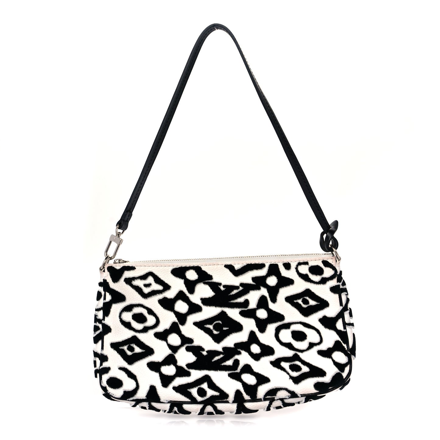 X UF Tufted Monogram Pochette Accessories White Black