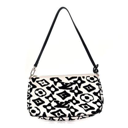 Louis Vuitton X UF Tufted Monogram Pochette Accessories White Black 1 of 9