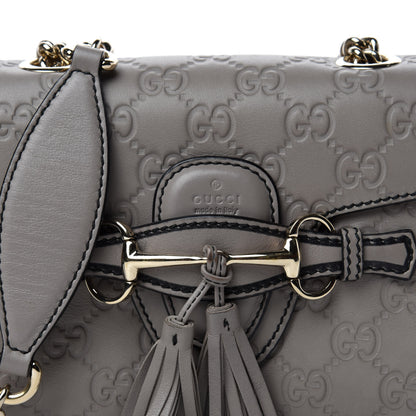 Gucci Guccissima Mini Emily Chain Shoulder Bag Storm Grey 11 of 11
