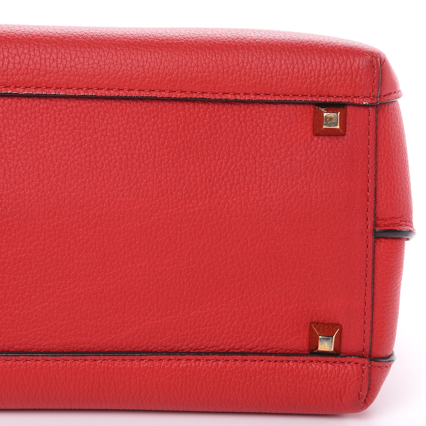 Grained Calfskin Medium Milla Tote Red