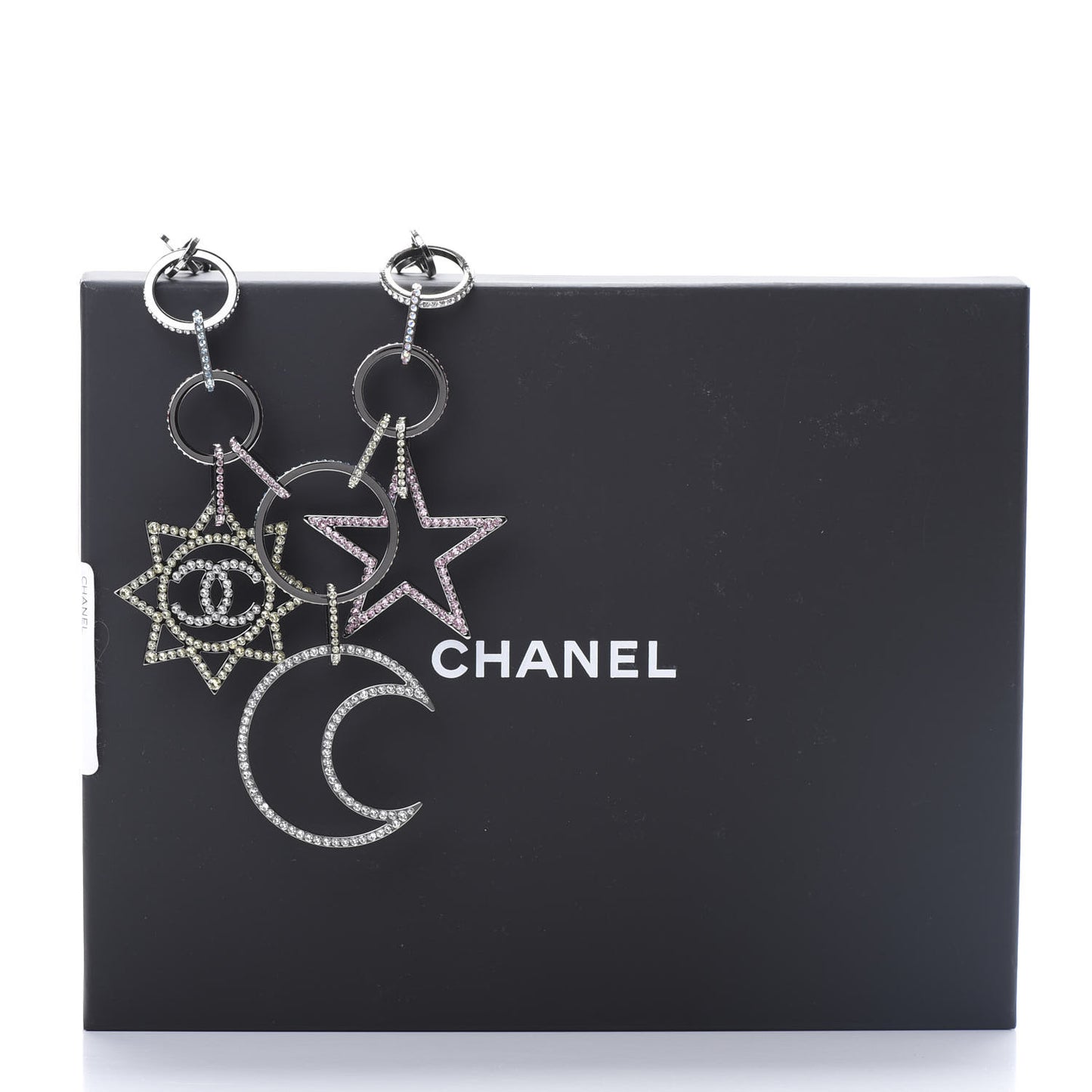 Ruthenium Crystal CC Star Moon Star Necklace
