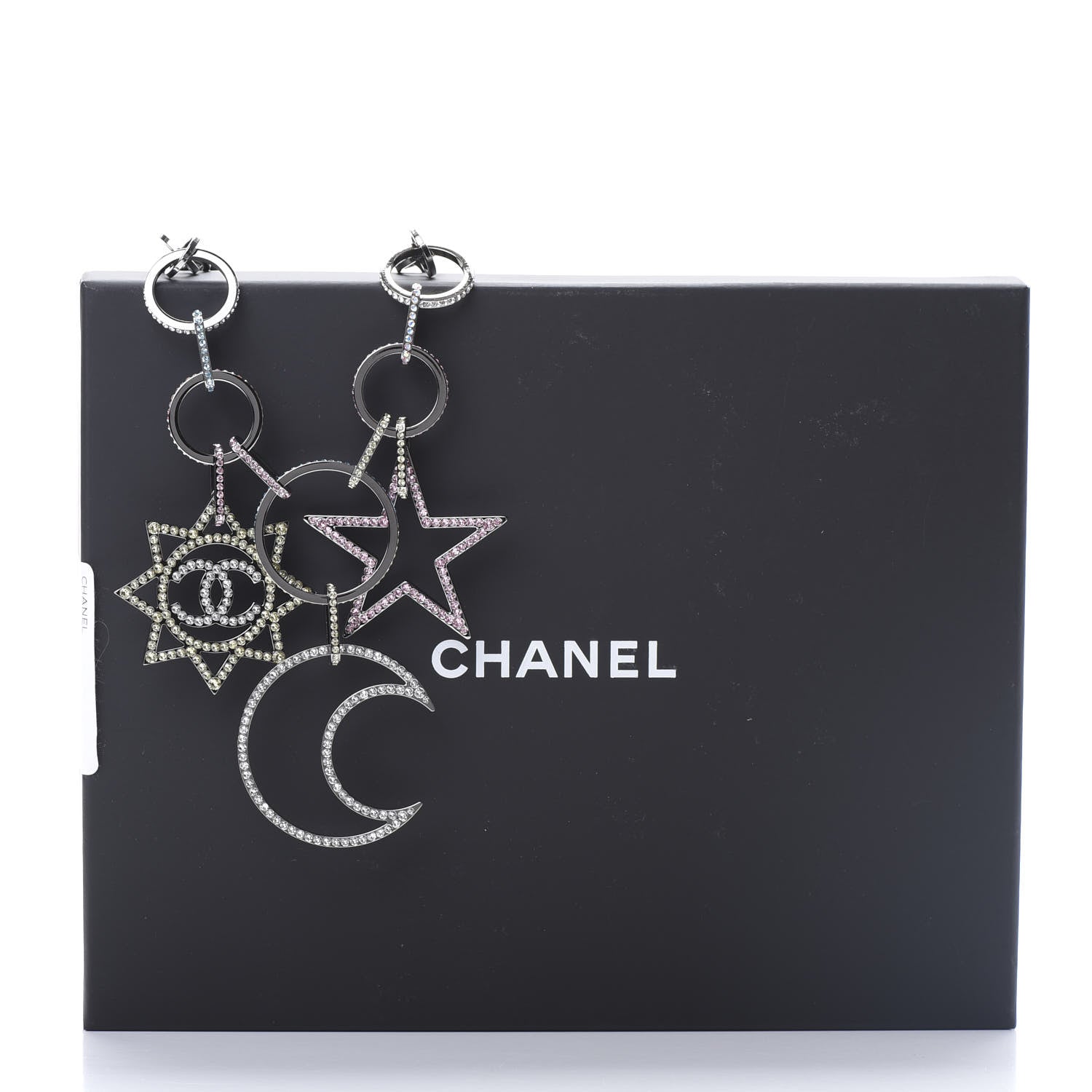 Chanel Ruthenium Crystal CC Star Moon Star Necklace 5 of 5