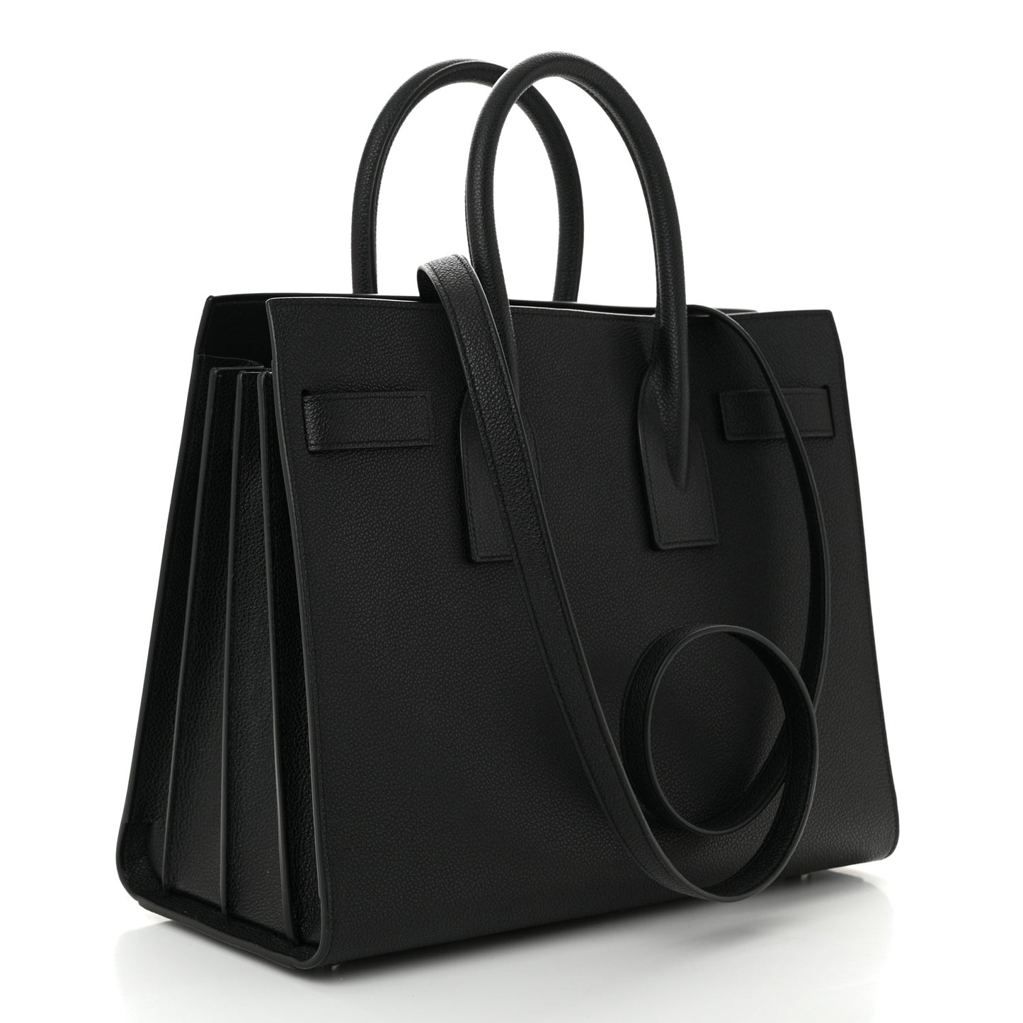 Grained Calfskin Small Sac De Jour Black