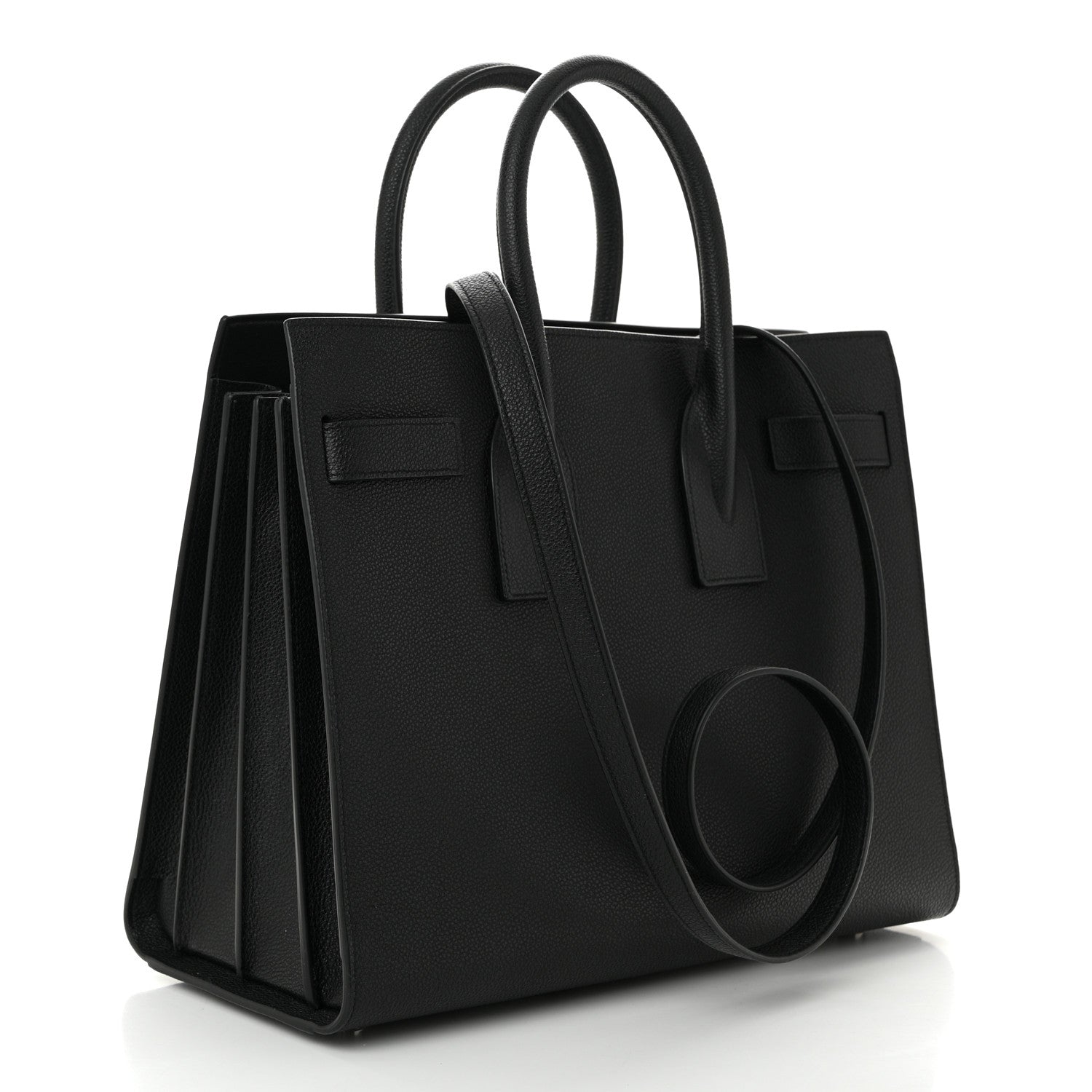 Saint Laurent Grained Calfskin Small Sac De Jour Black 3 of 11