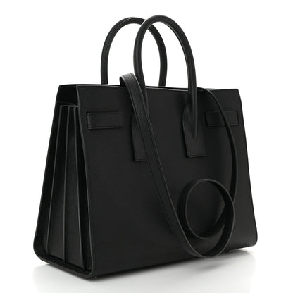Saint Laurent Grained Calfskin Small Sac De Jour Black 3 of 11