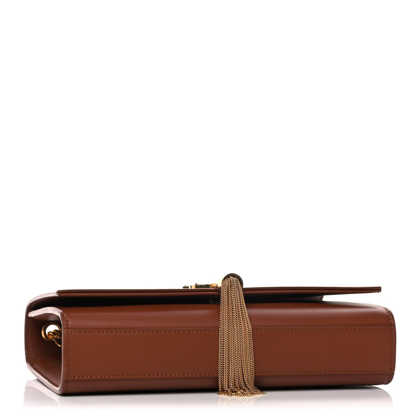 Smooth Calfskin Medium Classic Monogram Kate Tassel Satchel Brick