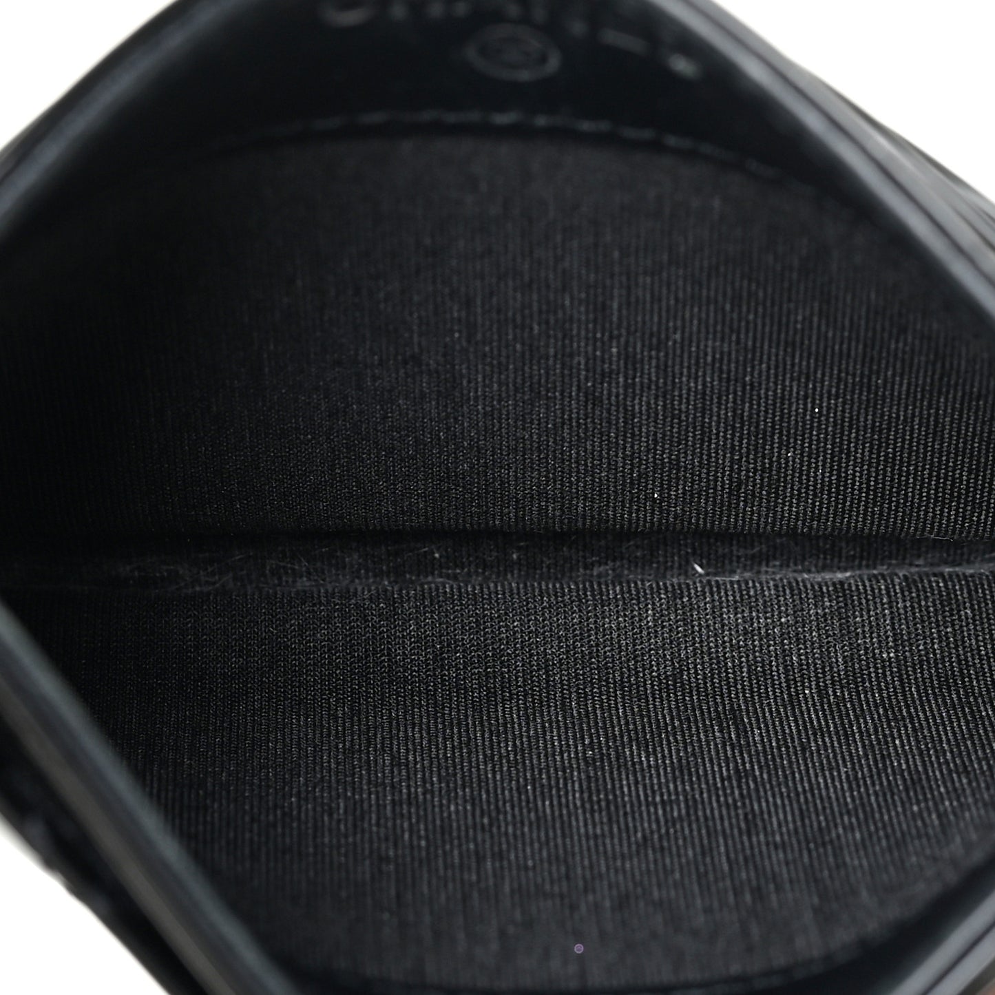 Patent Quilted Brilliant Card Holder Black