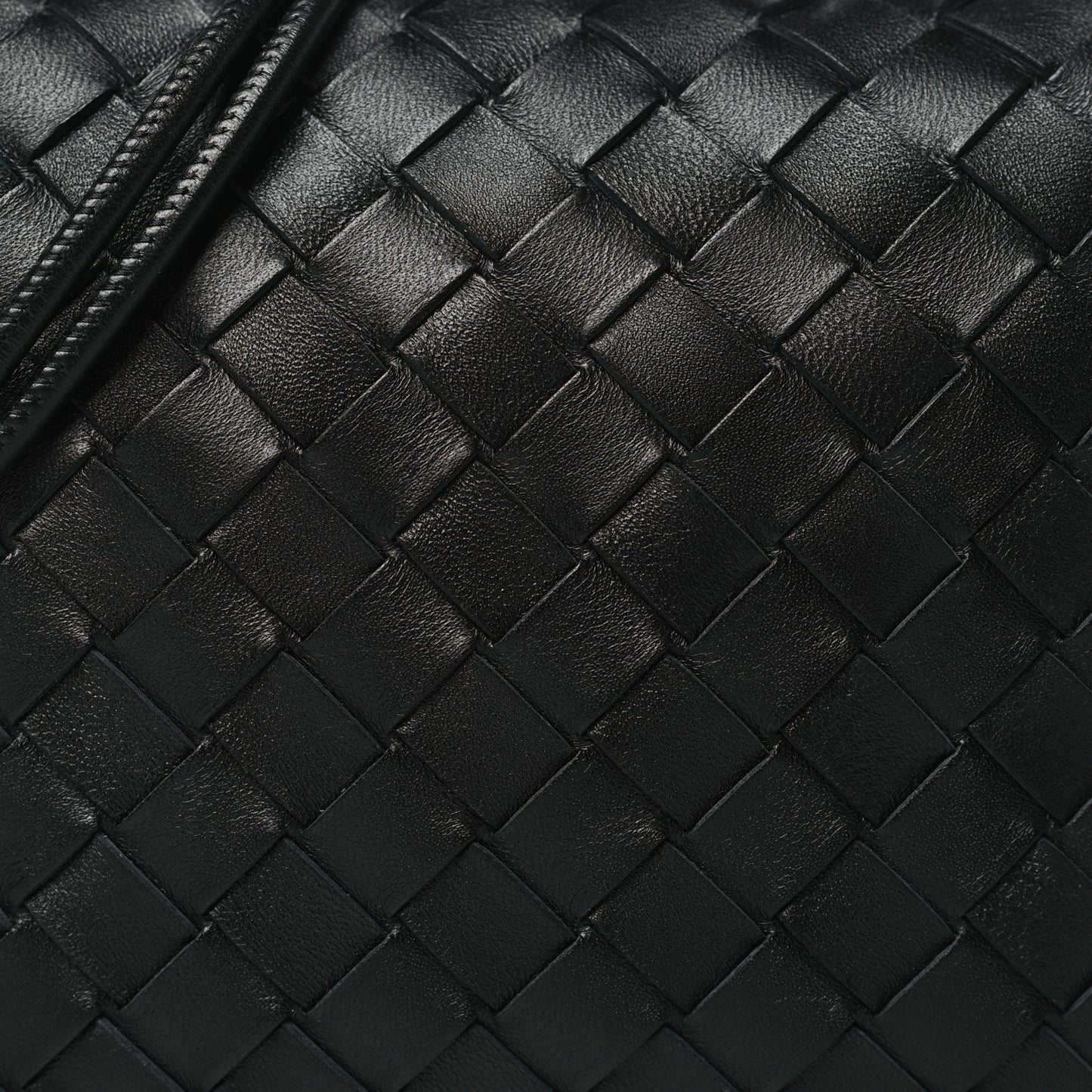 Nappa Intrecciato Medium Loop Camera Bag Black