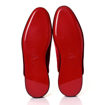 Christian Louboutin Velvet Mens Coolito Loafer Mules 41.5 Red 5 of 7