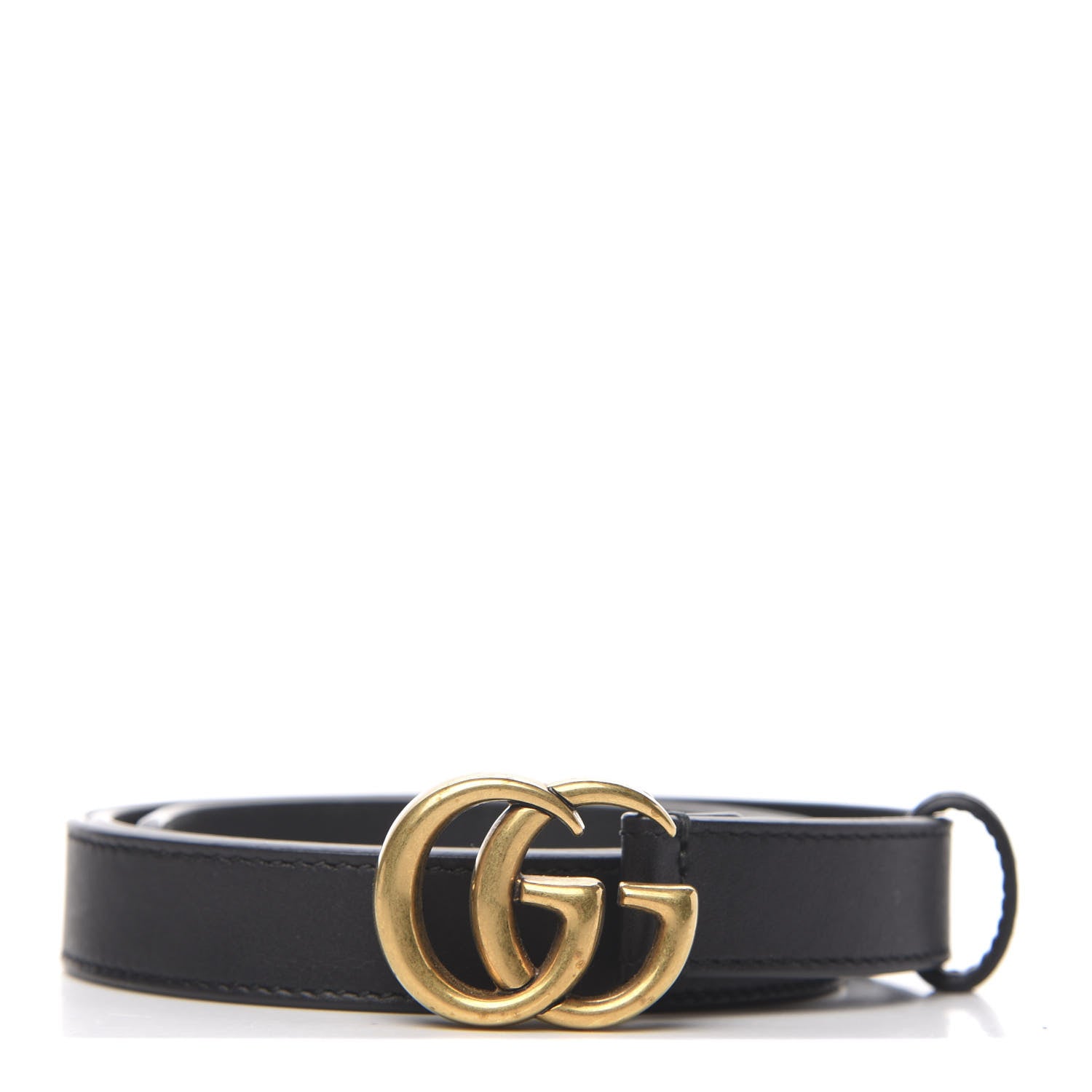 Gucci Calfskin Double G 20mm Belt 75 30 Black 1 of 4