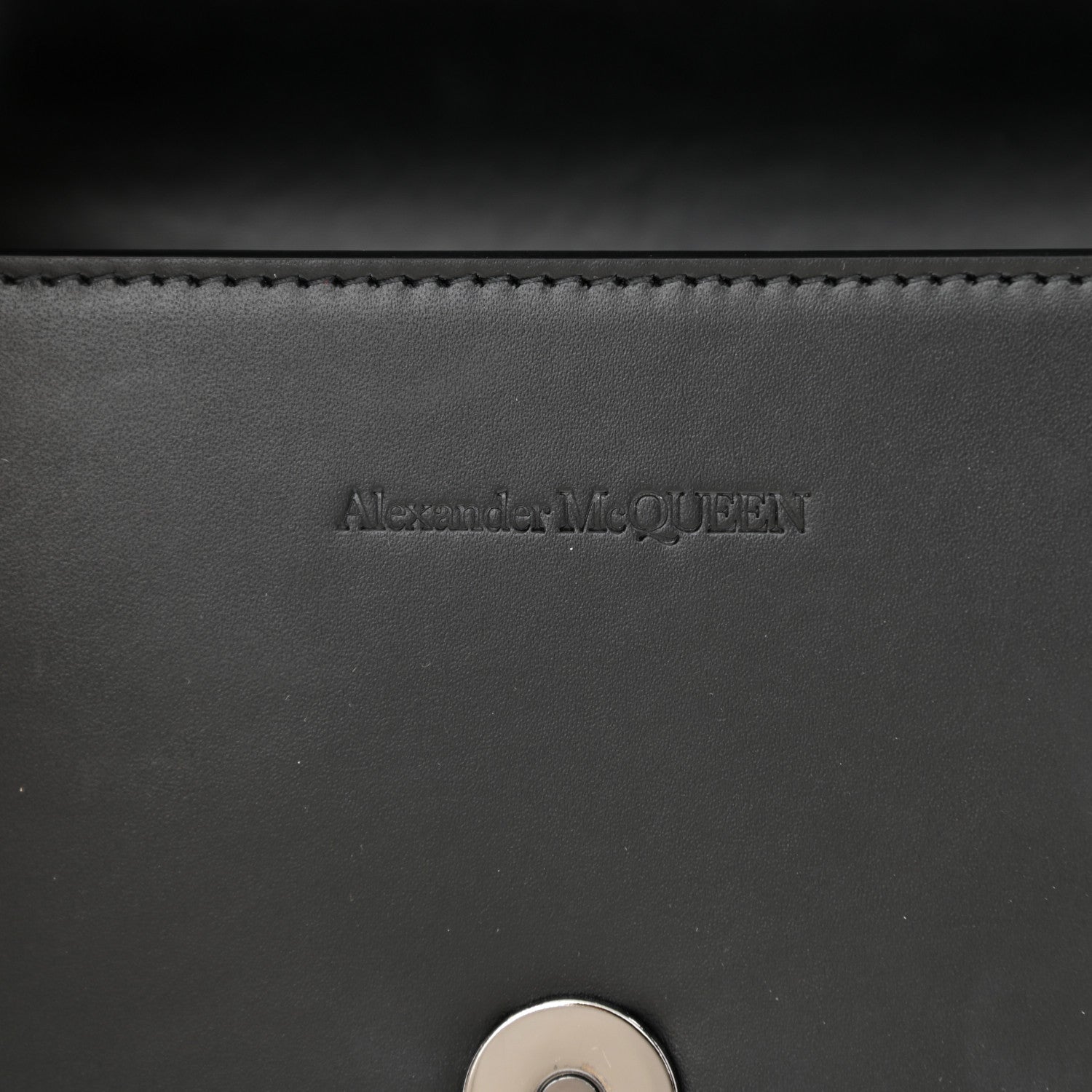 Alexander McQueen Calfskin Knuckle Crossbody Black 6 of 9