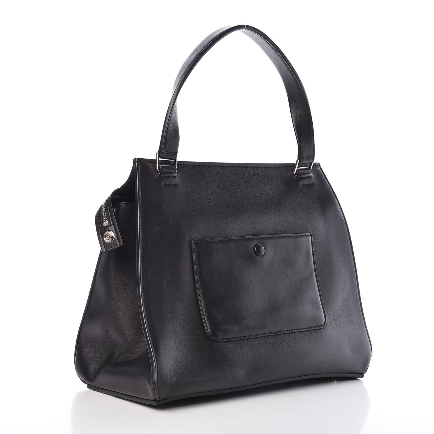 Pony Hair Medium Edge Shoulder Bag Vermillion