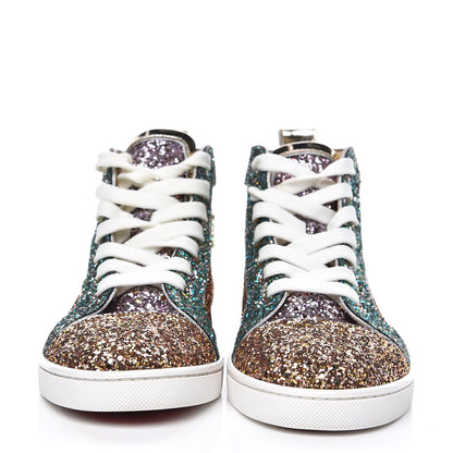 Christian Louboutin Bip Bip Glitter Womens Orlato Flat Sneakers 37.5 Multicolor 2 of 9