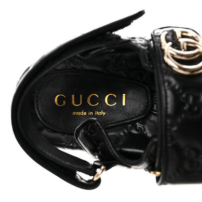 Gucci Guccissima GG Embossed Womens Sandals 38 Black 8 of 10
