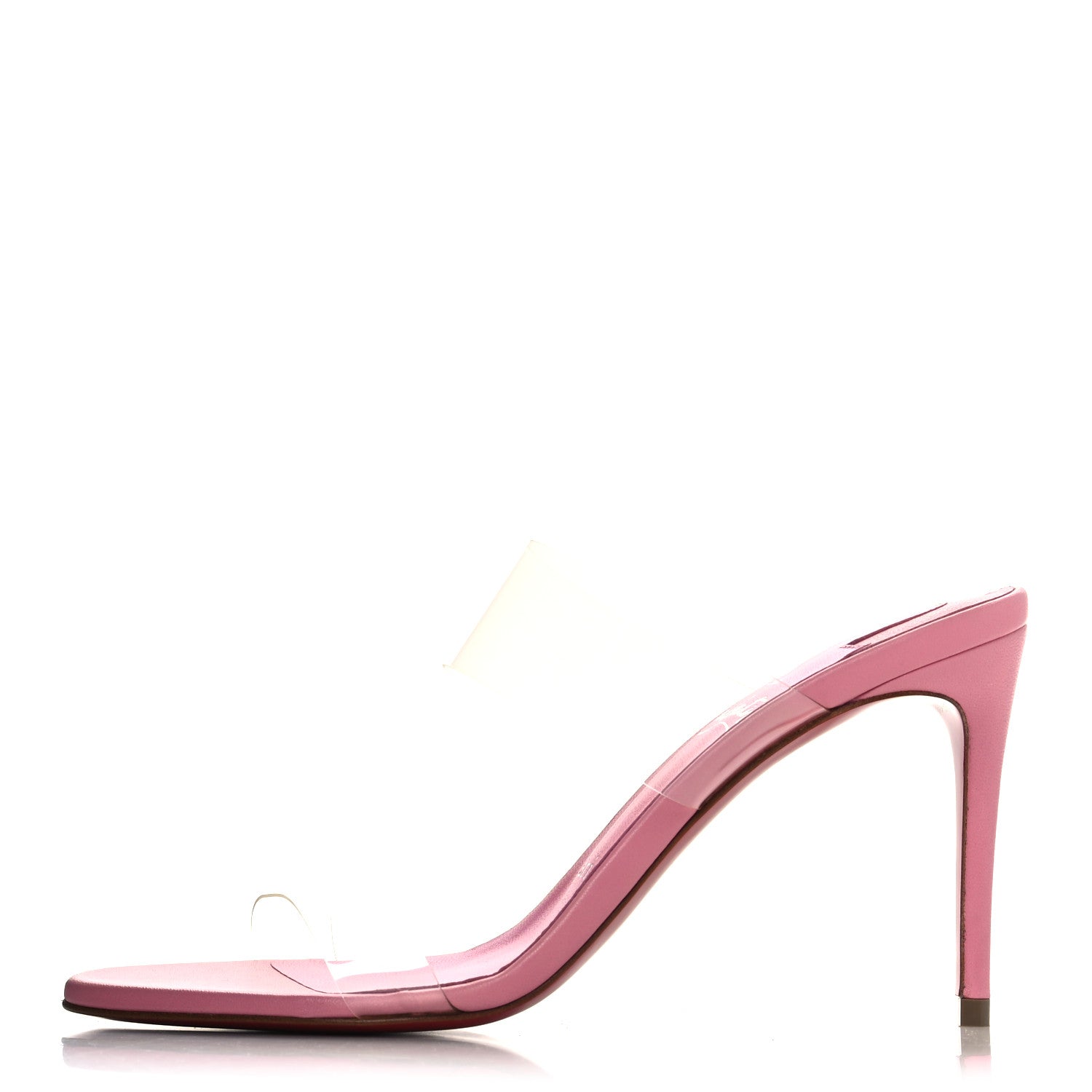 Christian Louboutin Nappa PVC Just Nothing 85 Slide Sandals 36 Calipso 1 of 8