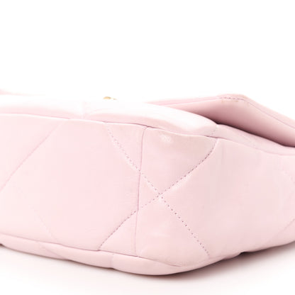 Chanel Goatskin Quilted Medium Chanel 19 Flap Light Pink 10 of 12