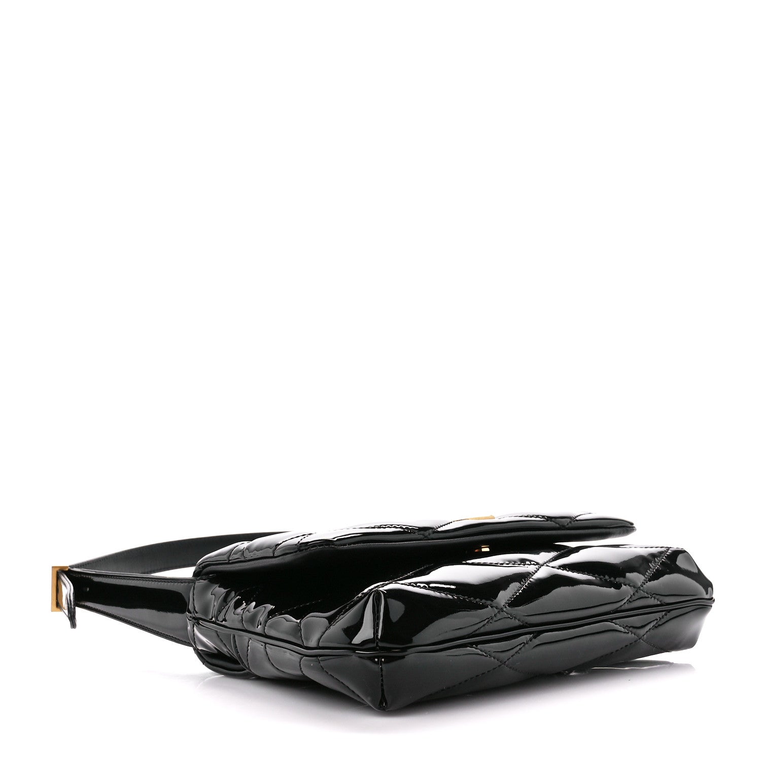 Saint Laurent Patent Quilted Le 57 Diamond Shoulder Bag Black 4 of 10