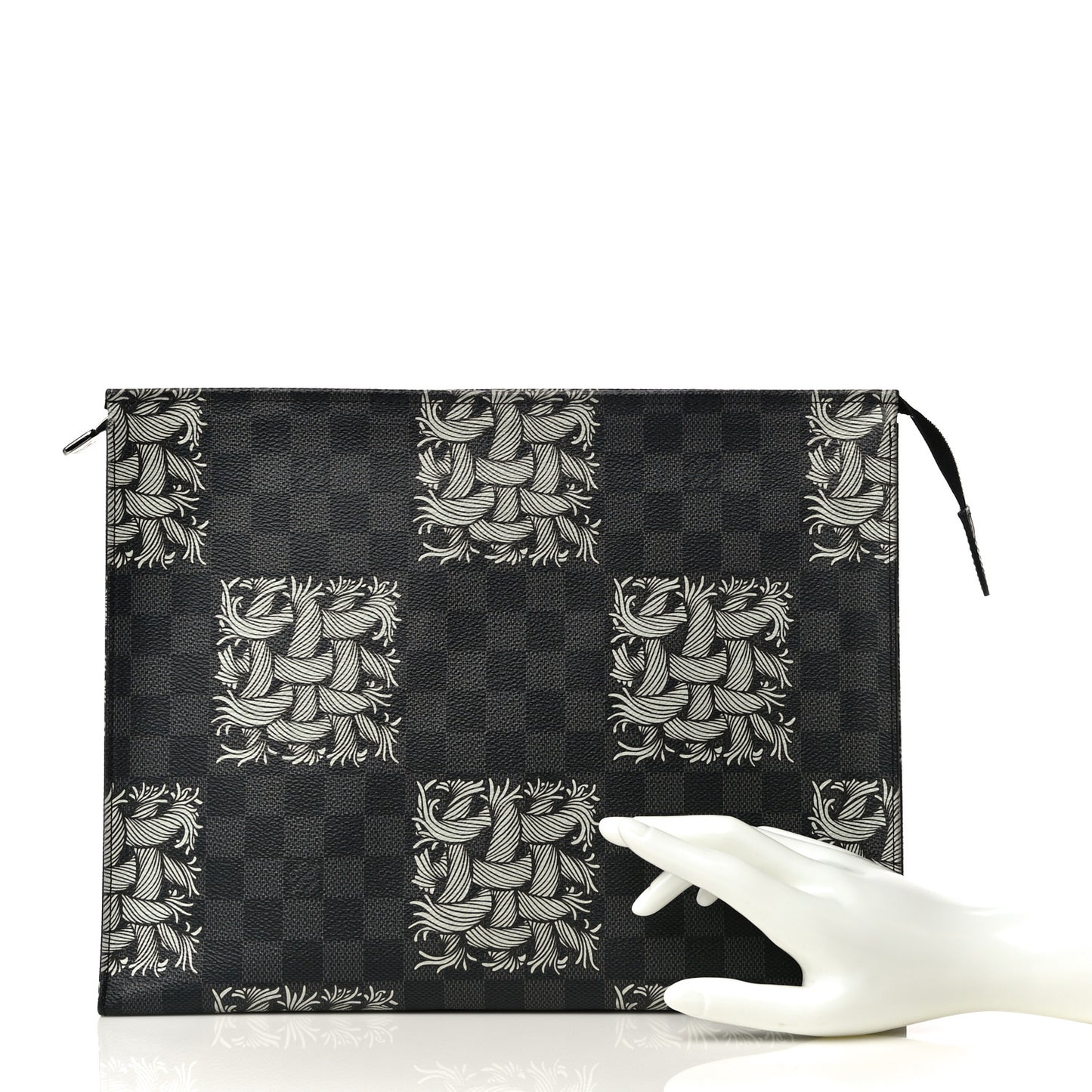 Damier Graphite Rope Pochette Voyage White