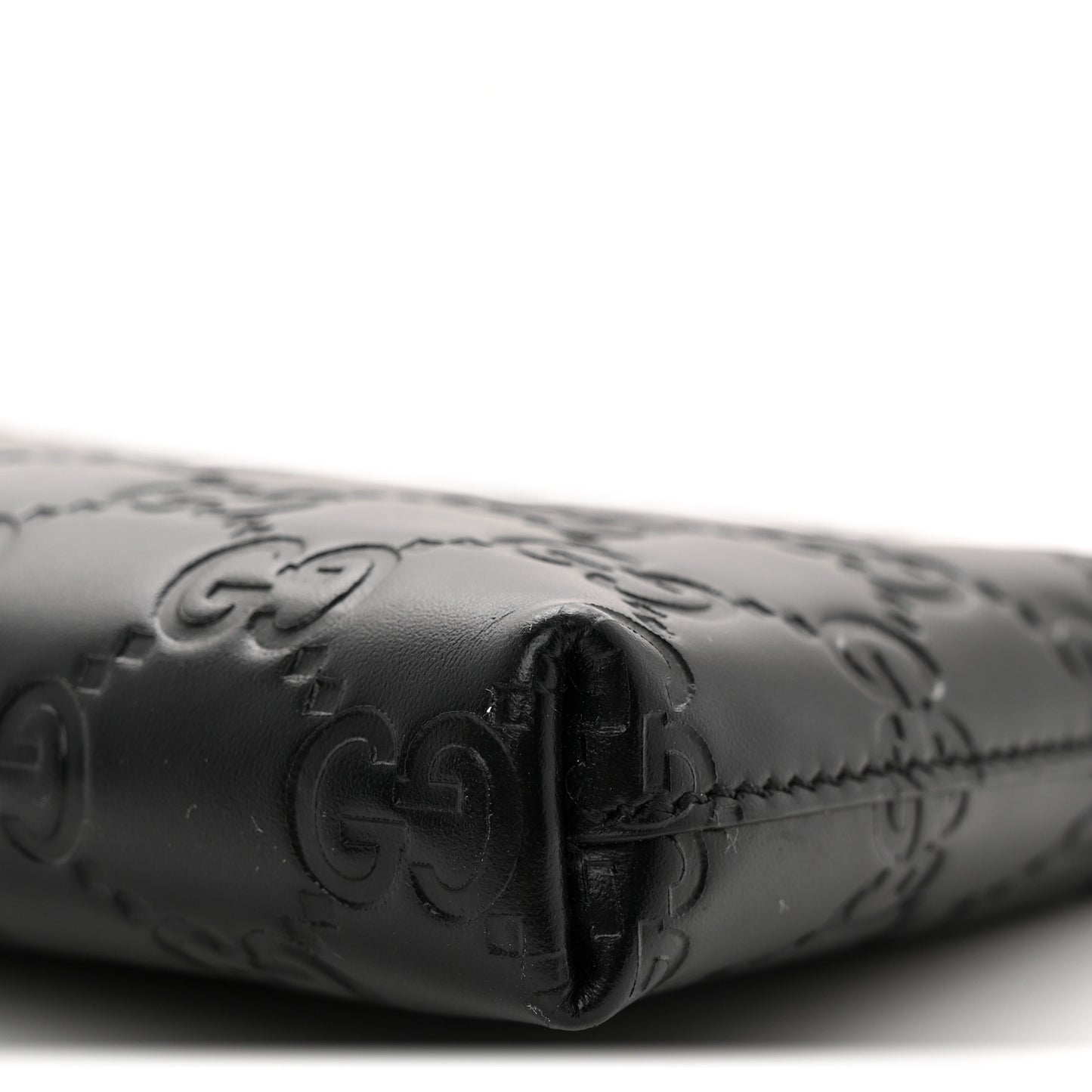 Guccissima Signature Wrist Wallet Black