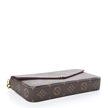 Louis Vuitton Monogram Pochette Felicie Chain Wallet Fuchsia 4 of 9