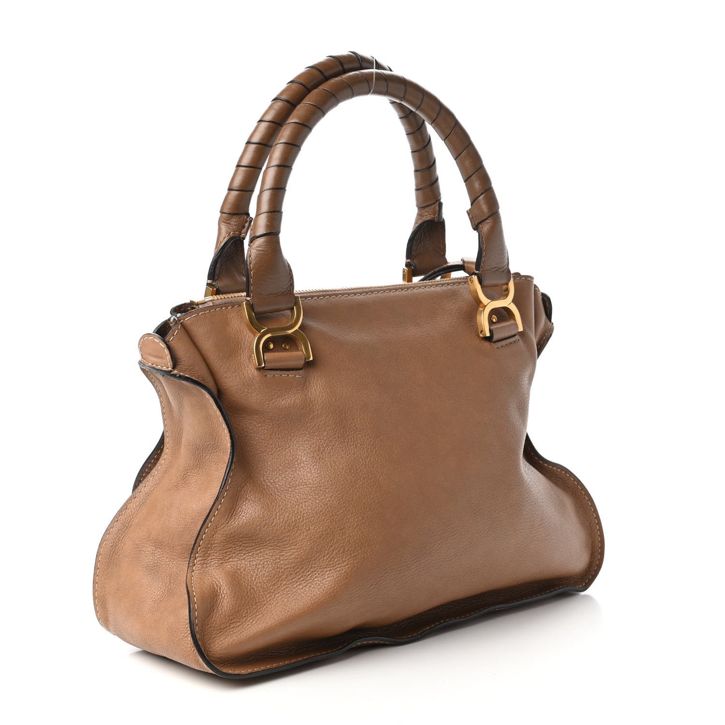 Calfskin Medium Marcie Satchel Nut