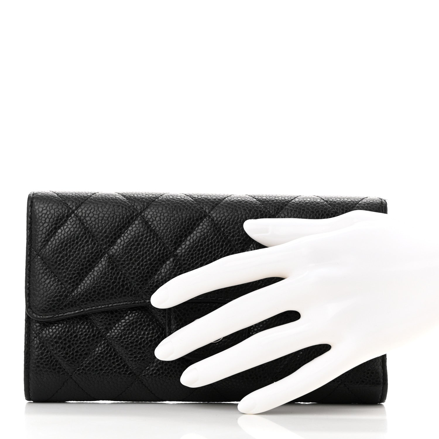 Chanel Caviar Quilted Large Flap Wallet Black 2 of 10