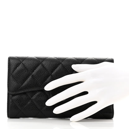 Chanel Caviar Quilted Large Flap Wallet Black 2 of 10
