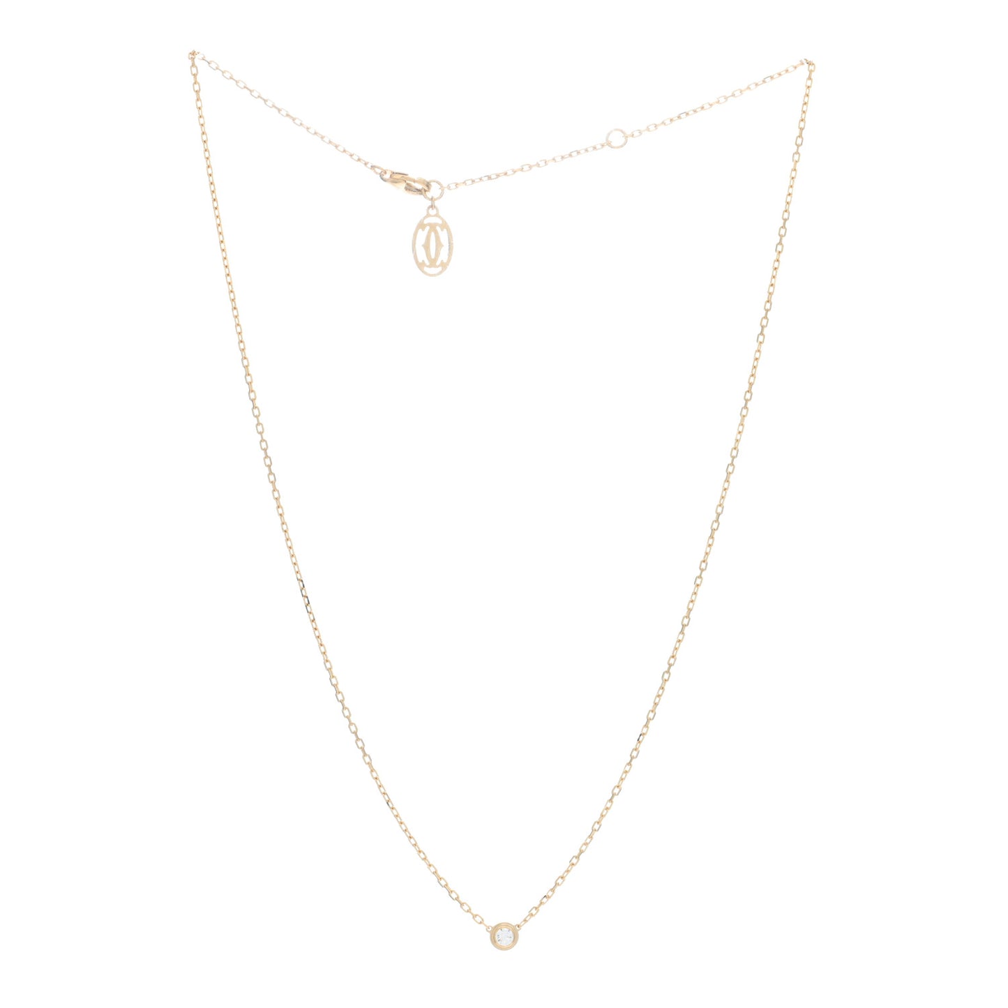 18K Yellow Gold Diamond SM D'Amour Pendant Necklace