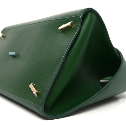 Salvatore Ferragamo Calfskin Medium Hug Soft Shoulder Bag Forest Green 9 of 9