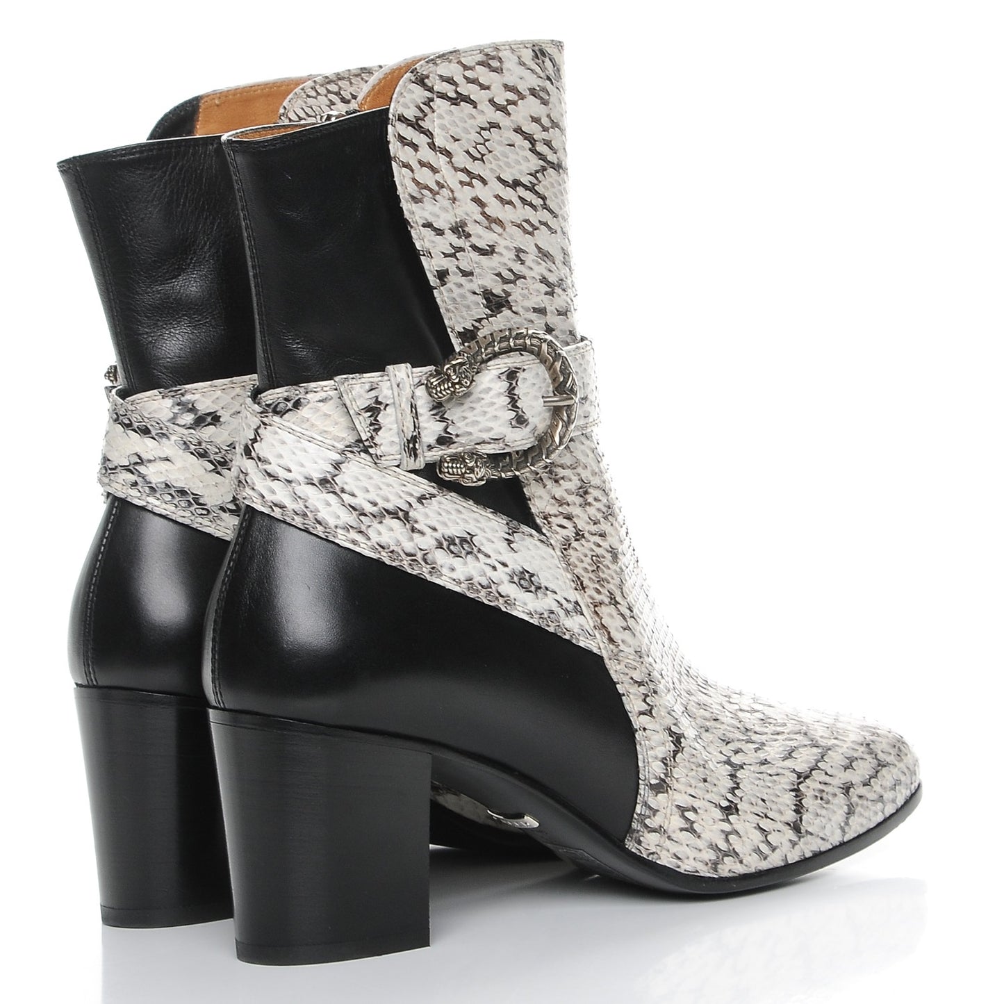 Elaphe Snakeskin Elizabeth Boots 39 Roccia Black