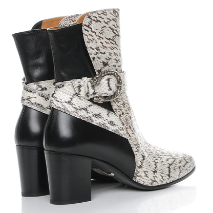 Gucci Elaphe Snakeskin Elizabeth Boots 39 Roccia Black 4 of 9