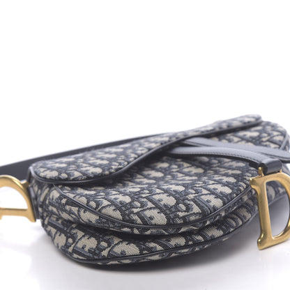 Christian Dior Oblique Saddle Bag Blue 8 of 10