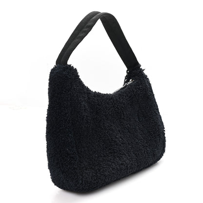 Prada Terry Cloth Mini Re-Edition 2000 Bag Black White 3 of 9