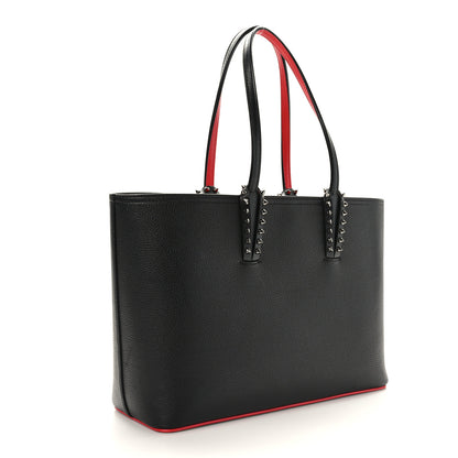 Christian Louboutin Calfskin Empire Spikes Small East West Cabata Tote Black 4 of 10