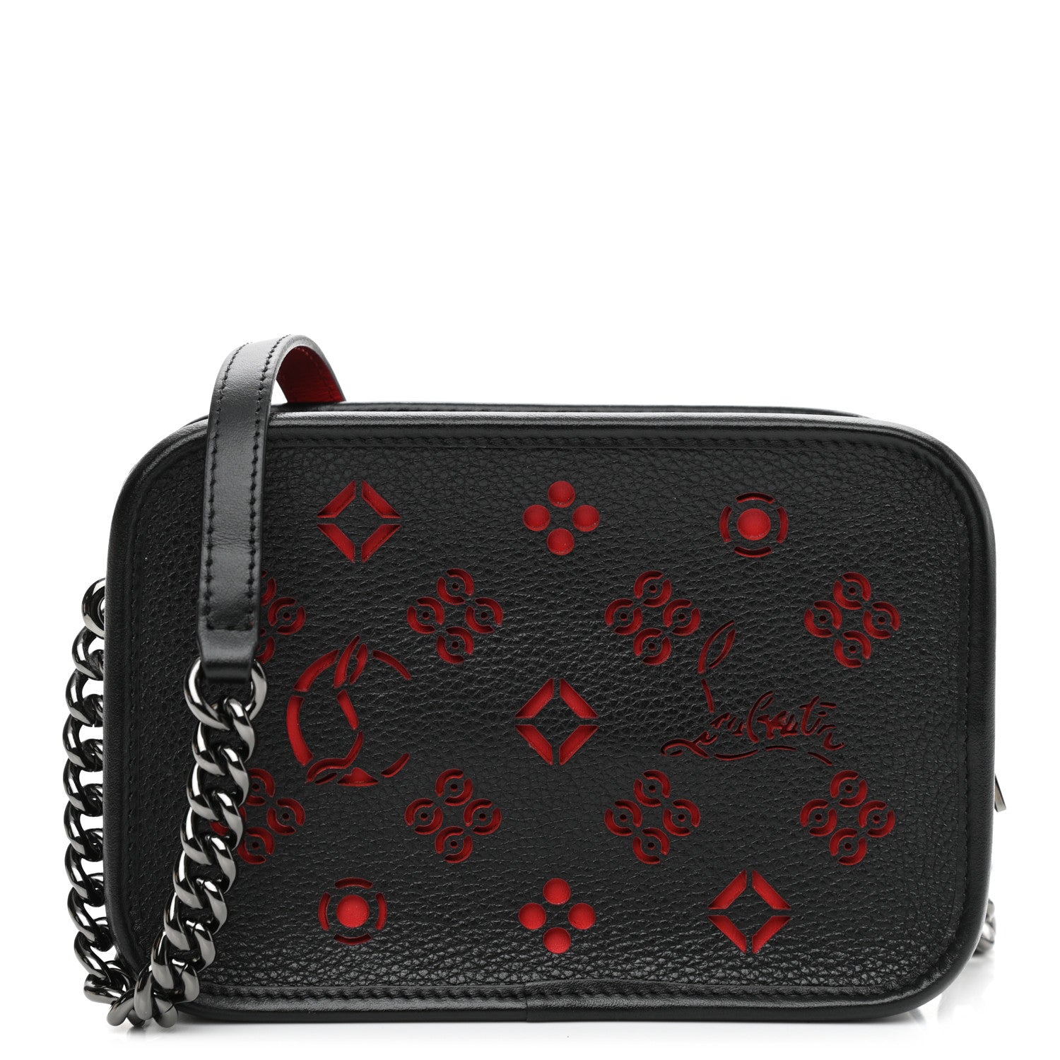 Christian Louboutin Calfskin Small Radioloubi Black 1 of 11