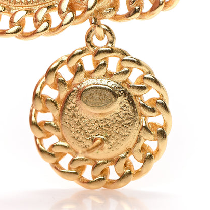 Chanel Metal Pearl CC Chain Drop Earrings Gold 4 of 4