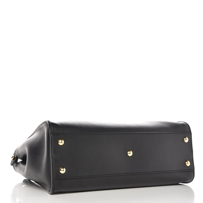 Fendi Vitello Seta Shiny Nappa Medium Peekaboo Iconic Satchel Black 4 of 8