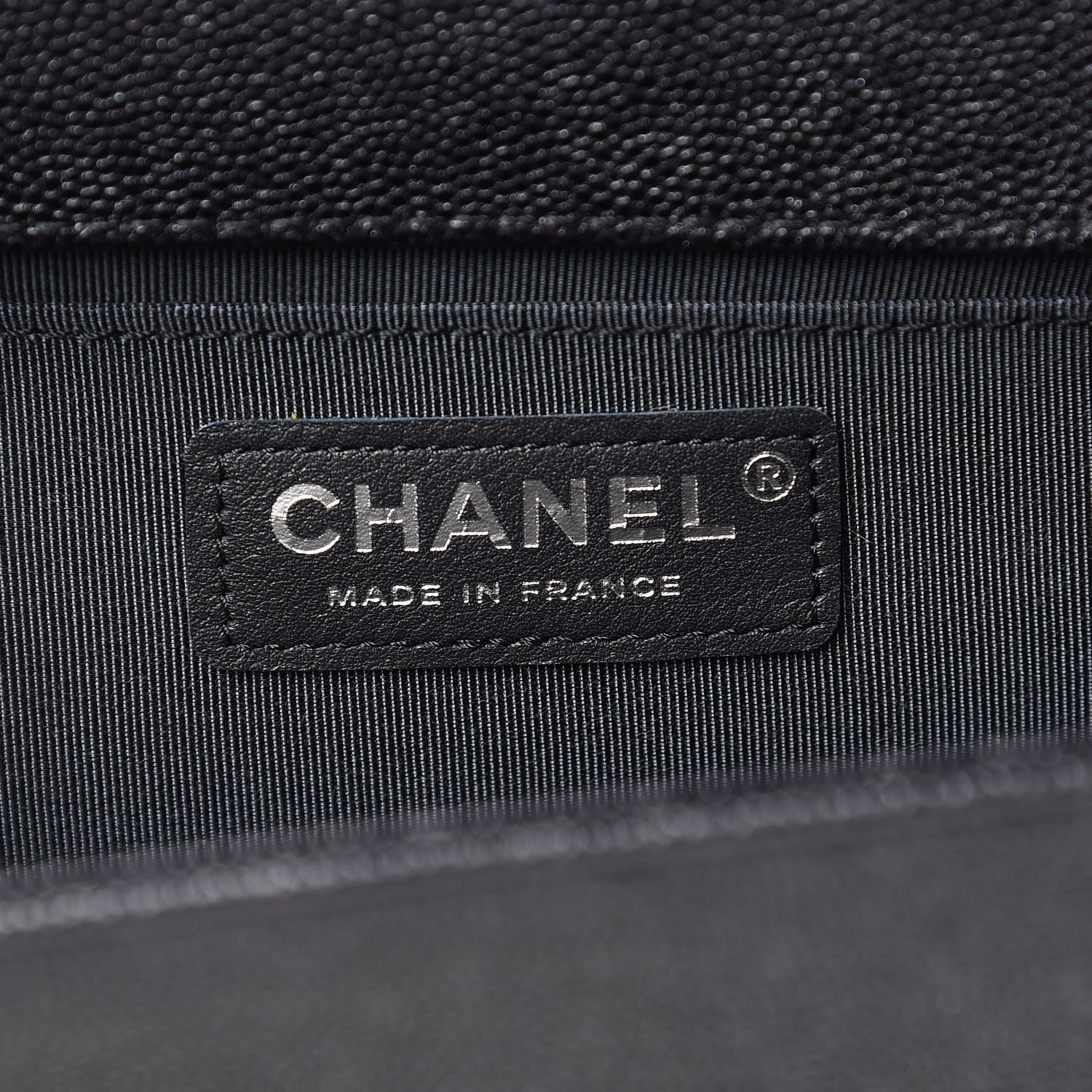Chanel Caviar Chevron Quilted Medium Boy Flap Navy 10 of 16