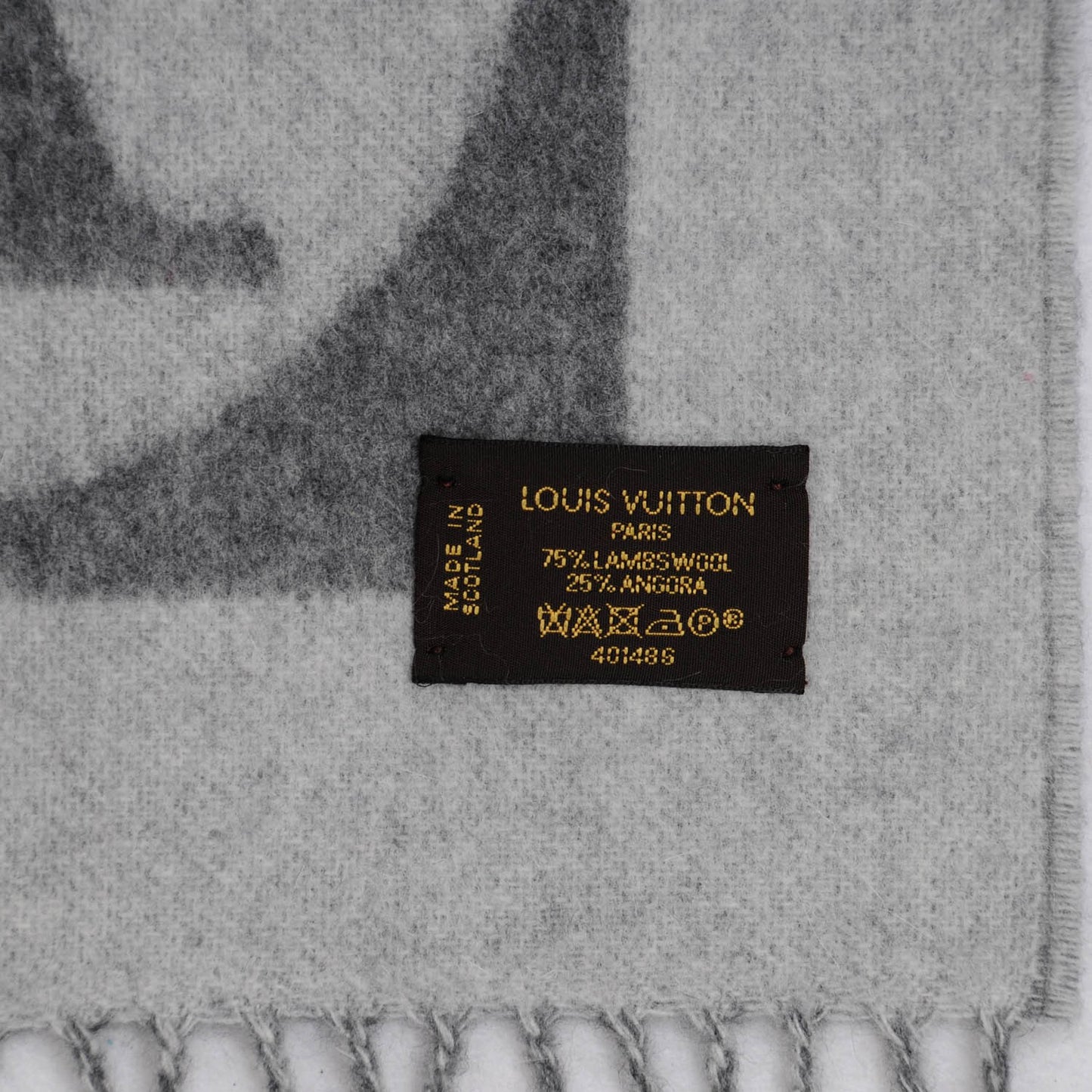 Lambswool Angora Cardiff Scarf Grey
