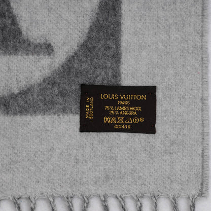 Louis Vuitton Lambswool Angora Cardiff Scarf Grey 4 of 4