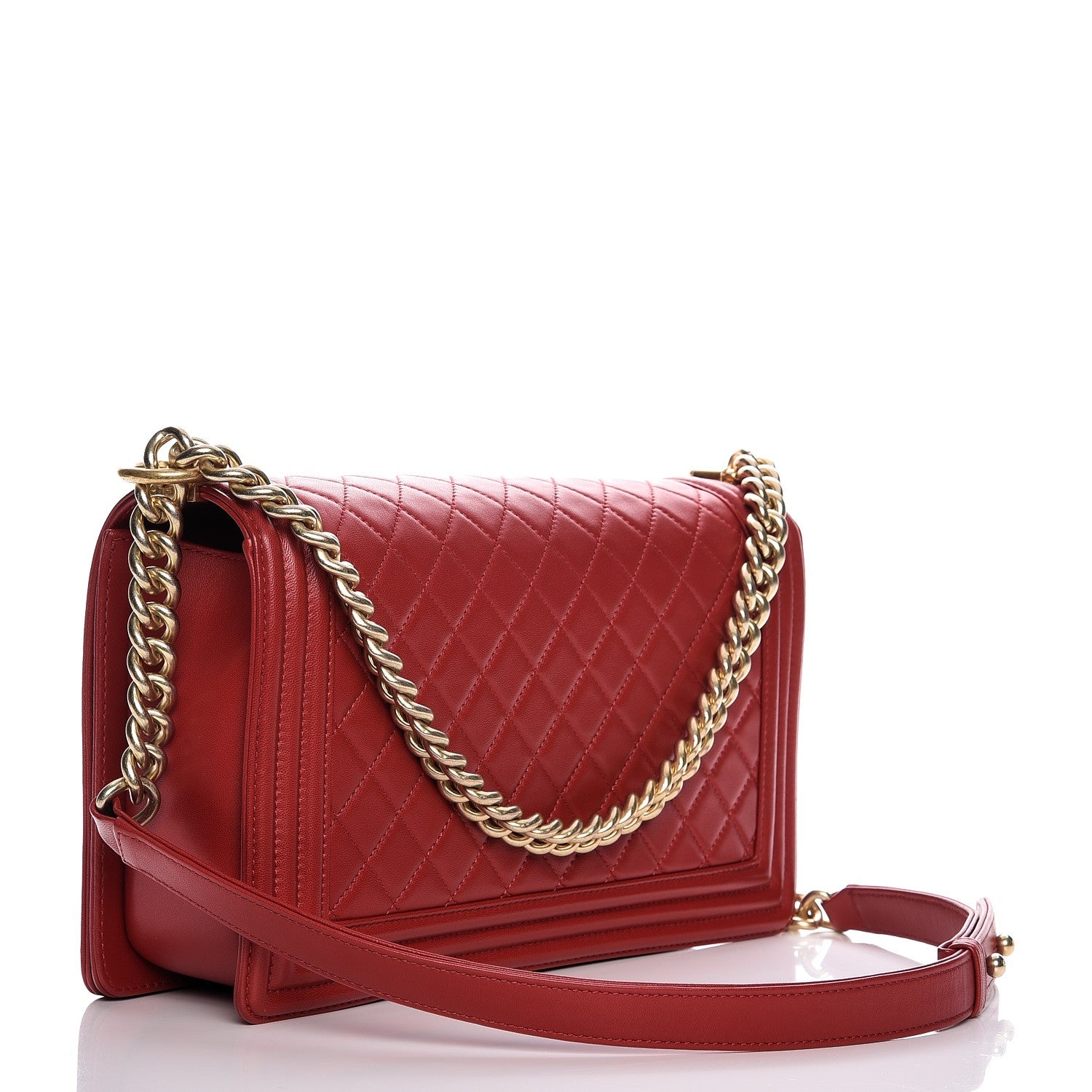 Chanel Lambskin Quilted New Medium Boy Flap Red 3 of 10